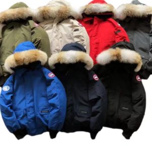 Canada Goose multi-color fleece-lined hooded ski jacket