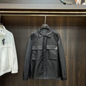 Main Promotion: P300 Prada 2025 Spring New Secret Prada Turn-Down Collar Casual Jacket